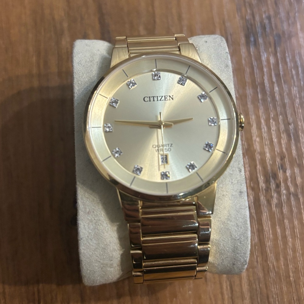 Citizen Gold-Tone Watch with Sparkling Accents
